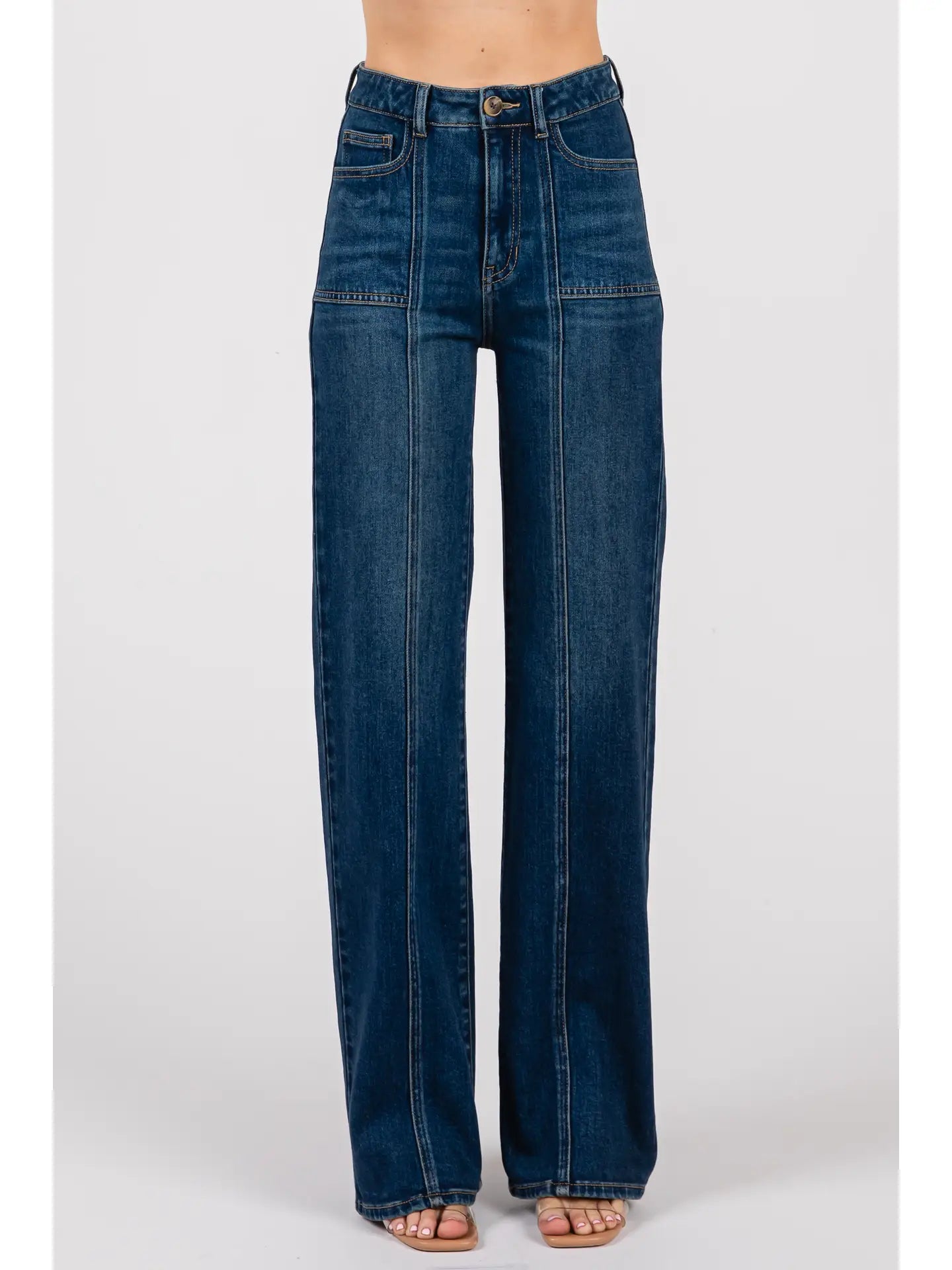 Dark A Line w/ Front Seam Denim - L.T.J.