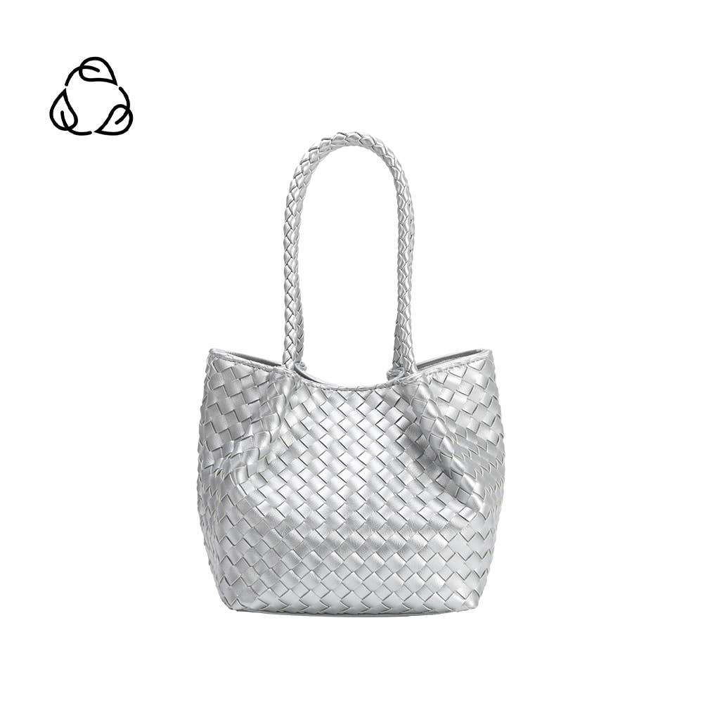 Anahi Silver Top Handle Bag