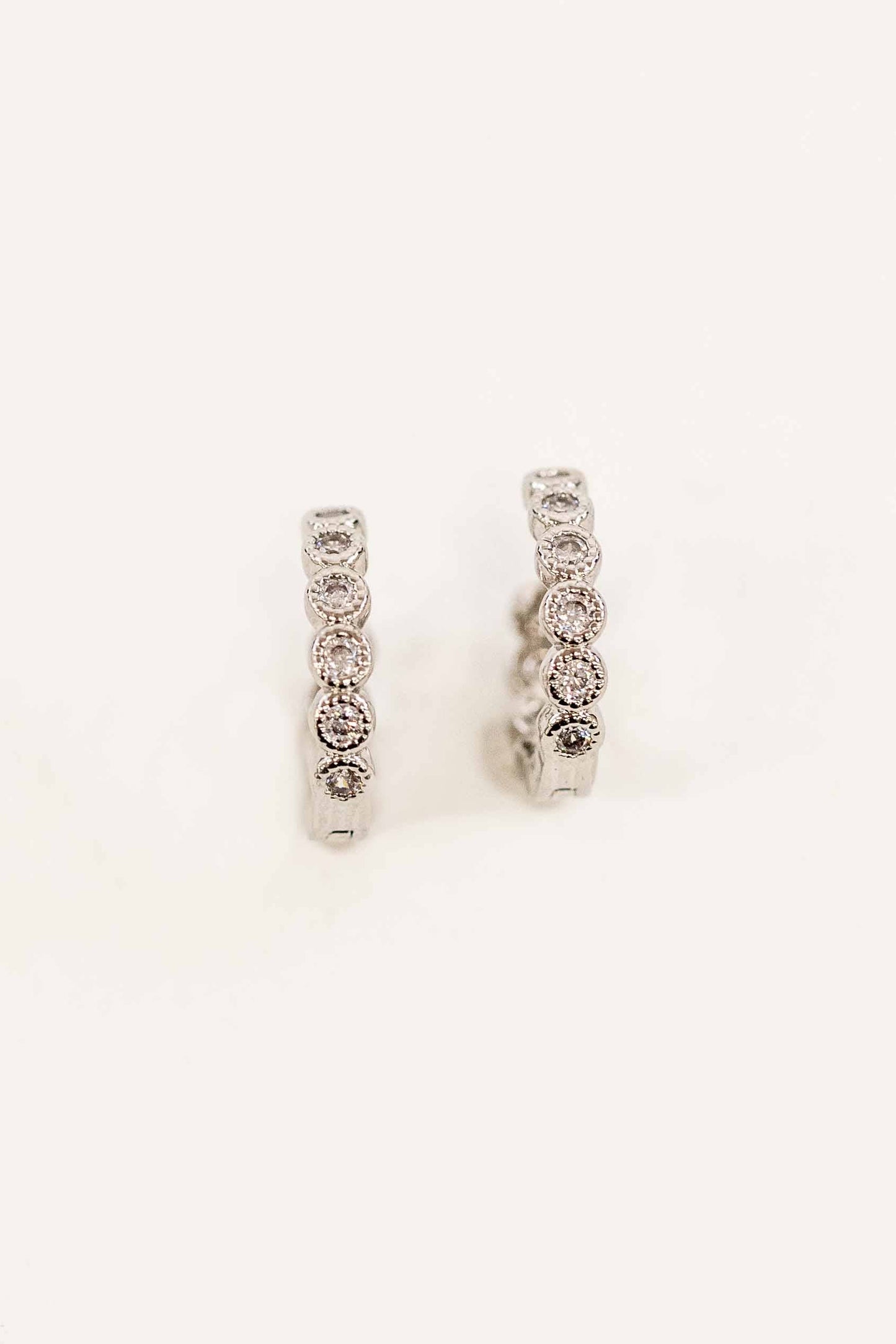 Surreal Huggie Hoop Earrings | Silver