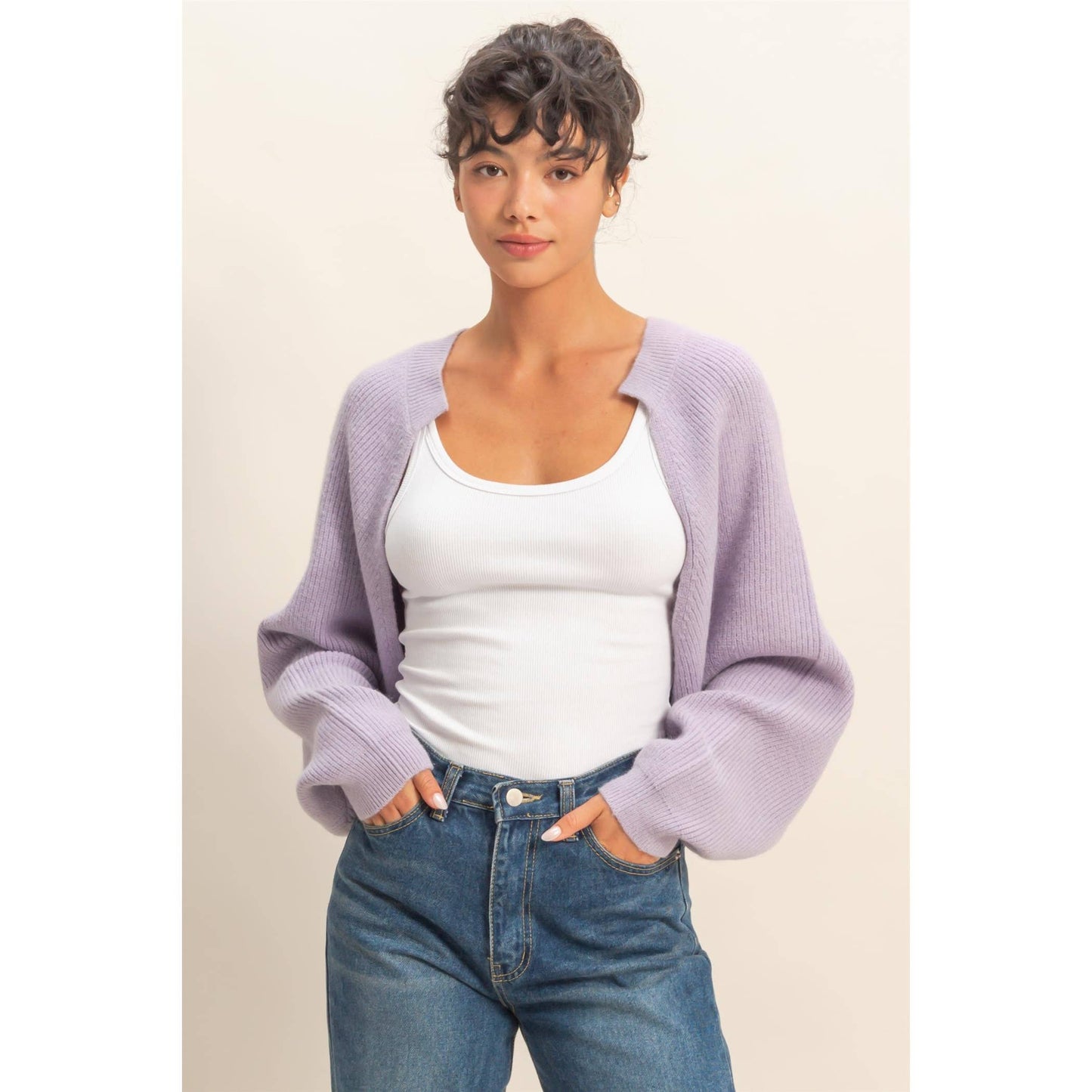 Liam Cropped Shrug Cardigan