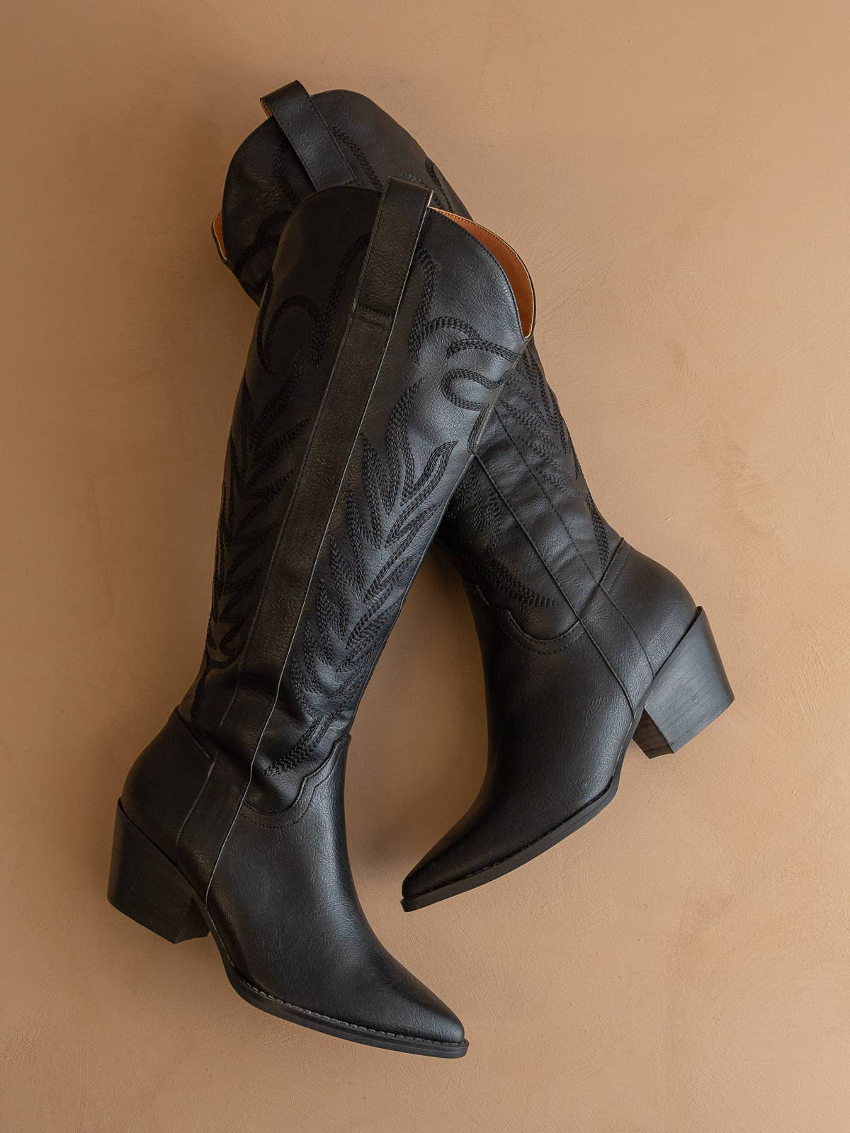 The Samara Black | Embroidered Western Boot