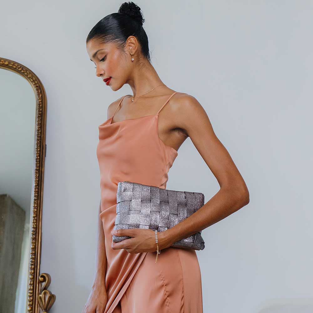Mimie Champagne Metallic Bag