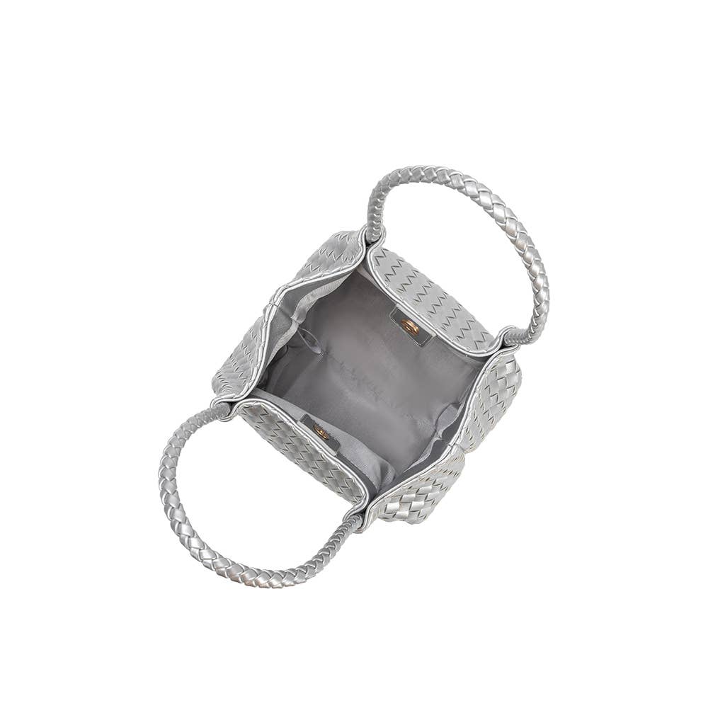 Anahi Silver Top Handle Bag