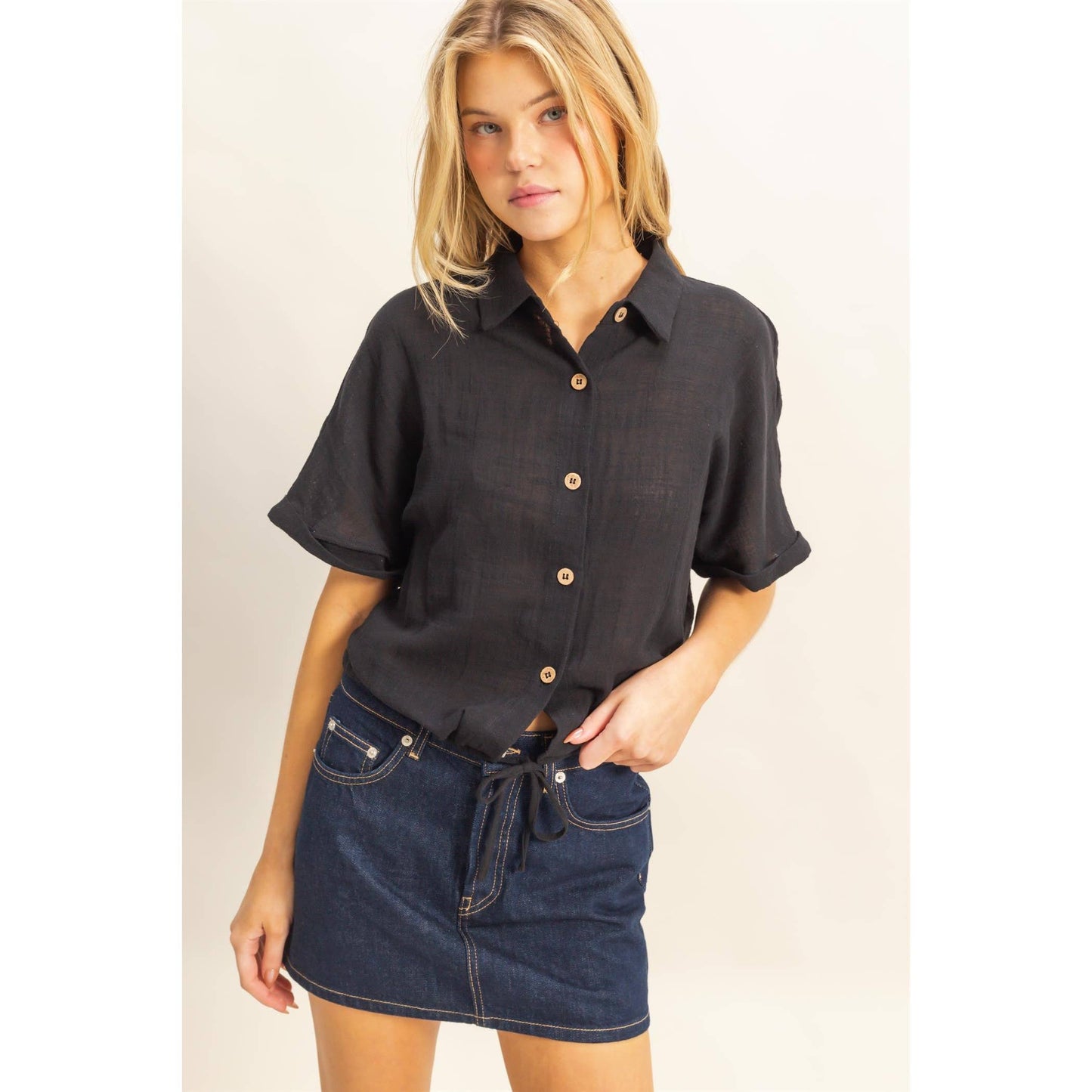 Bailey Drawstring Hem Shirt