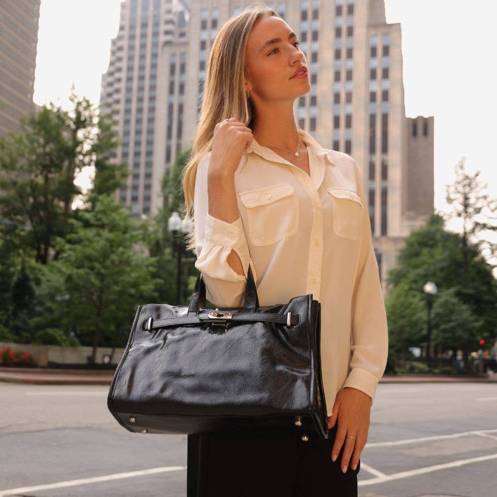 Sutton Burgundy Recycled Vegan Leather Tote Bag