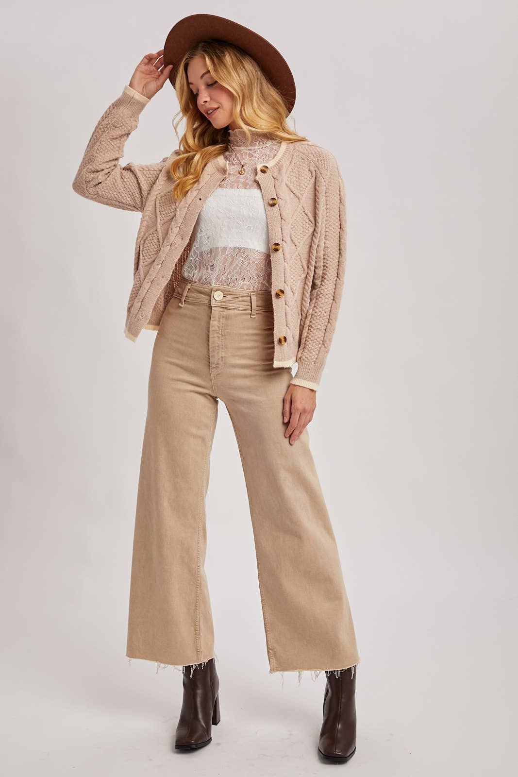 Aubrey Cable-Knit Cardigan