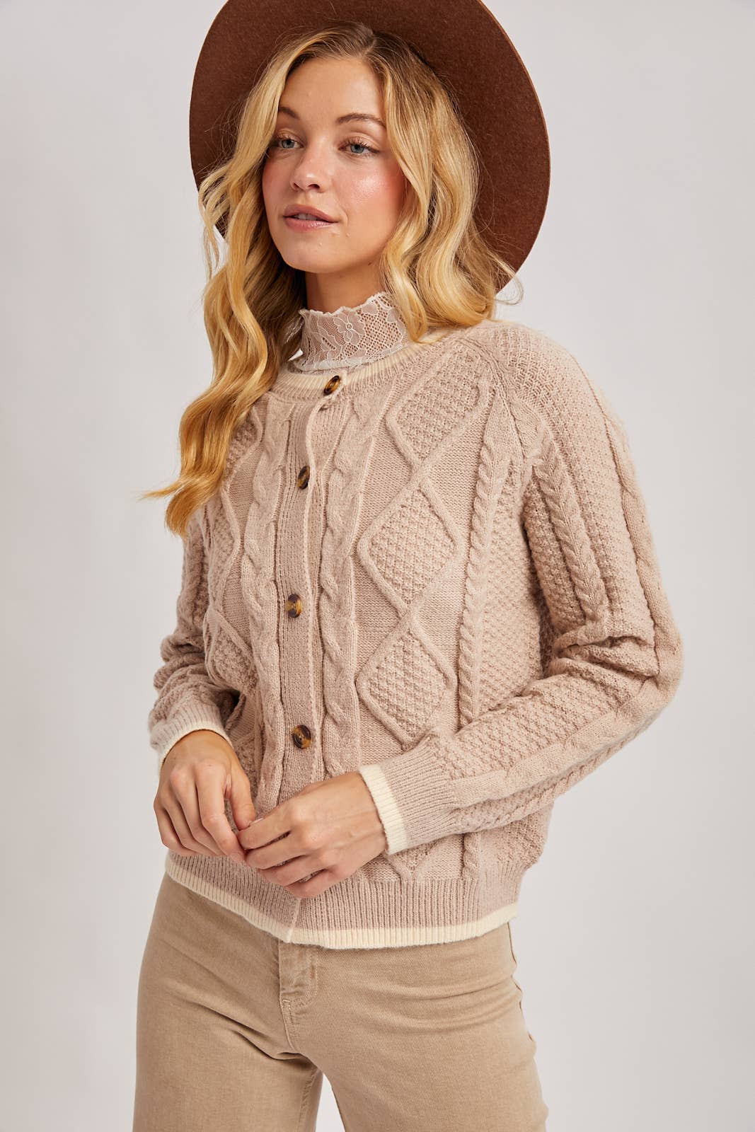 Aubrey Cable-Knit Cardigan