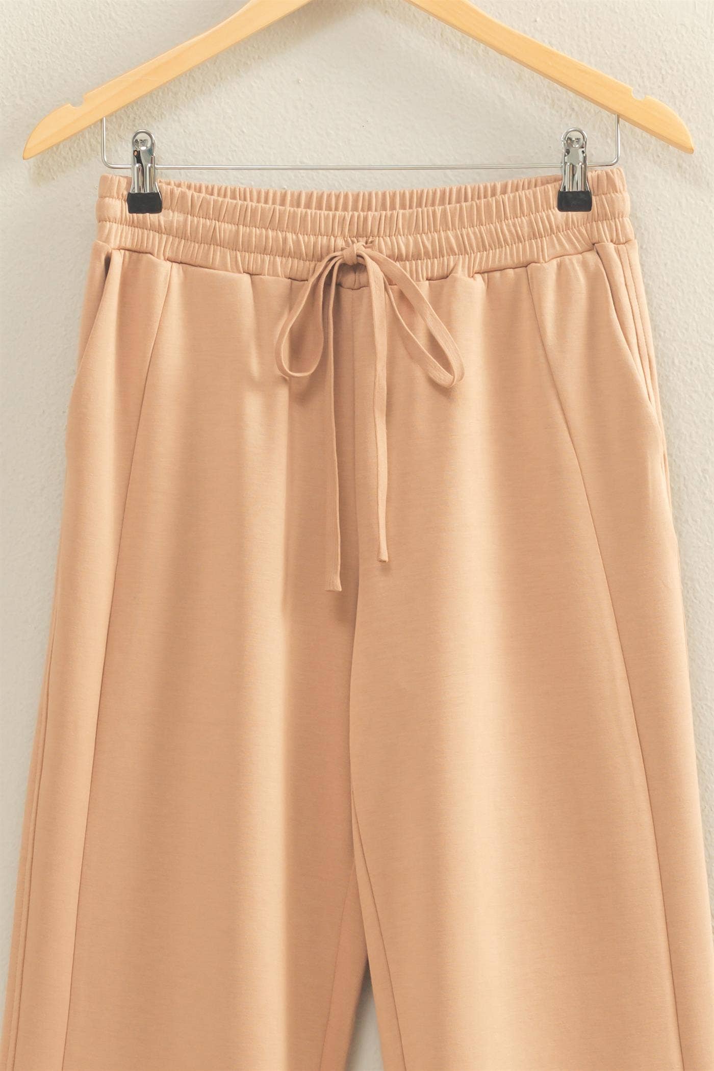 Scuba Wide-Leg Drawstring Sweatpants