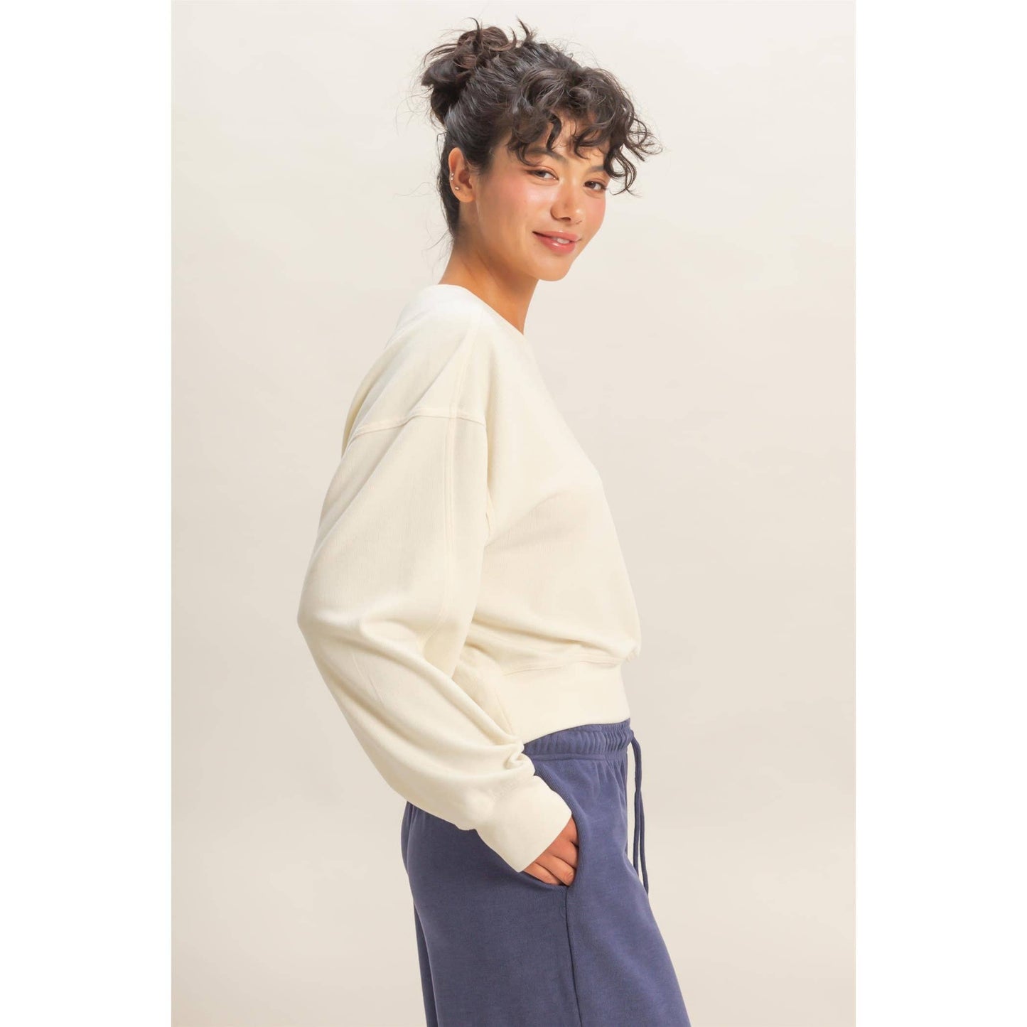 Madison Ribbed Relaxed Fit Sweatshirt