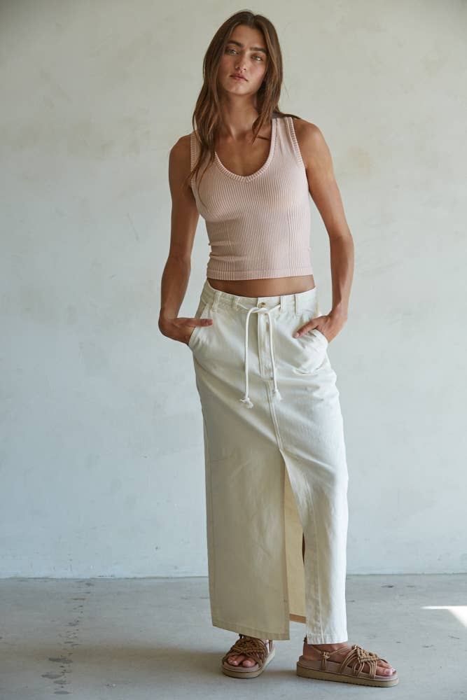Brynn Seamless Ribbed V-Neck Tank