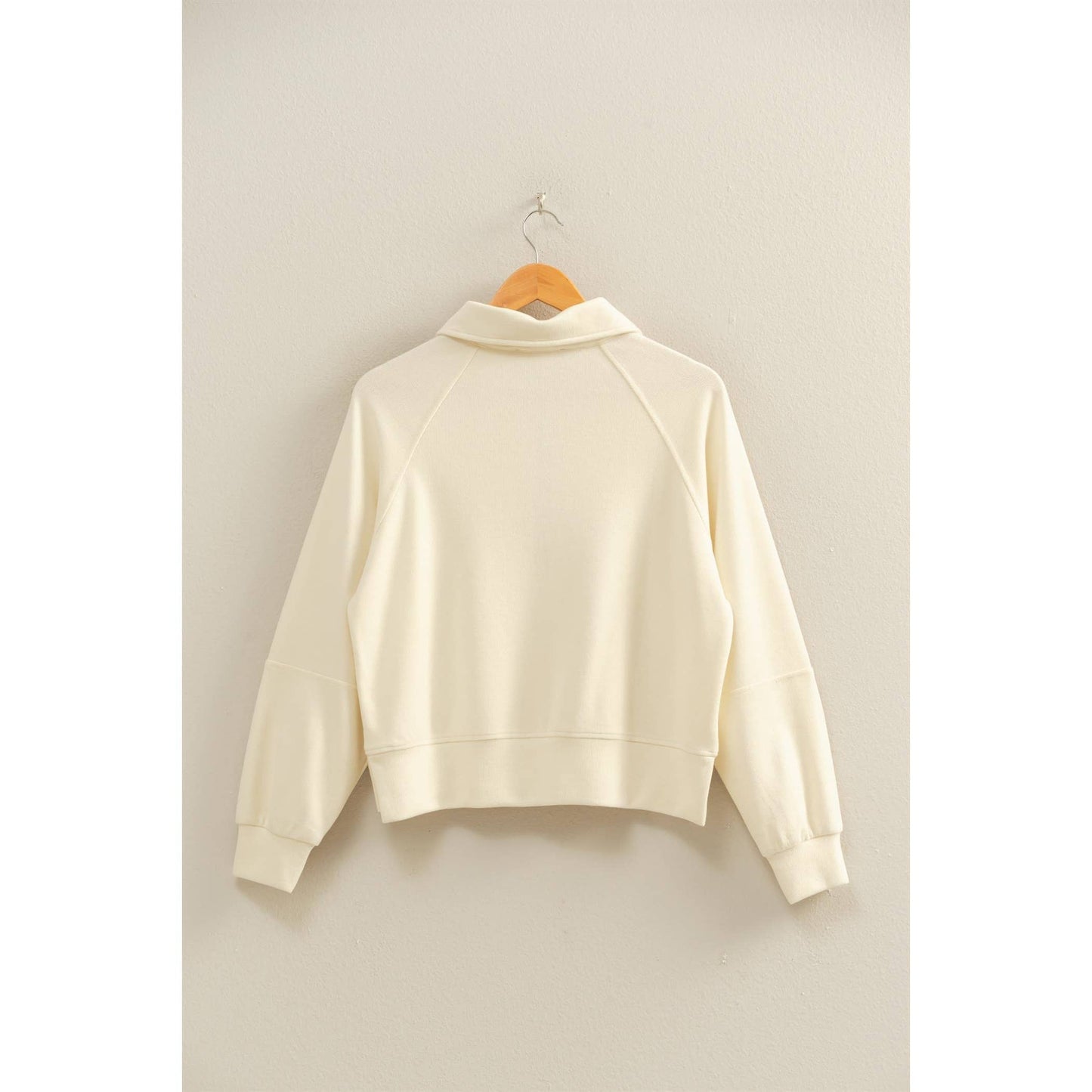 Sylvia Ribbed Half-Zip Sweatshirt
