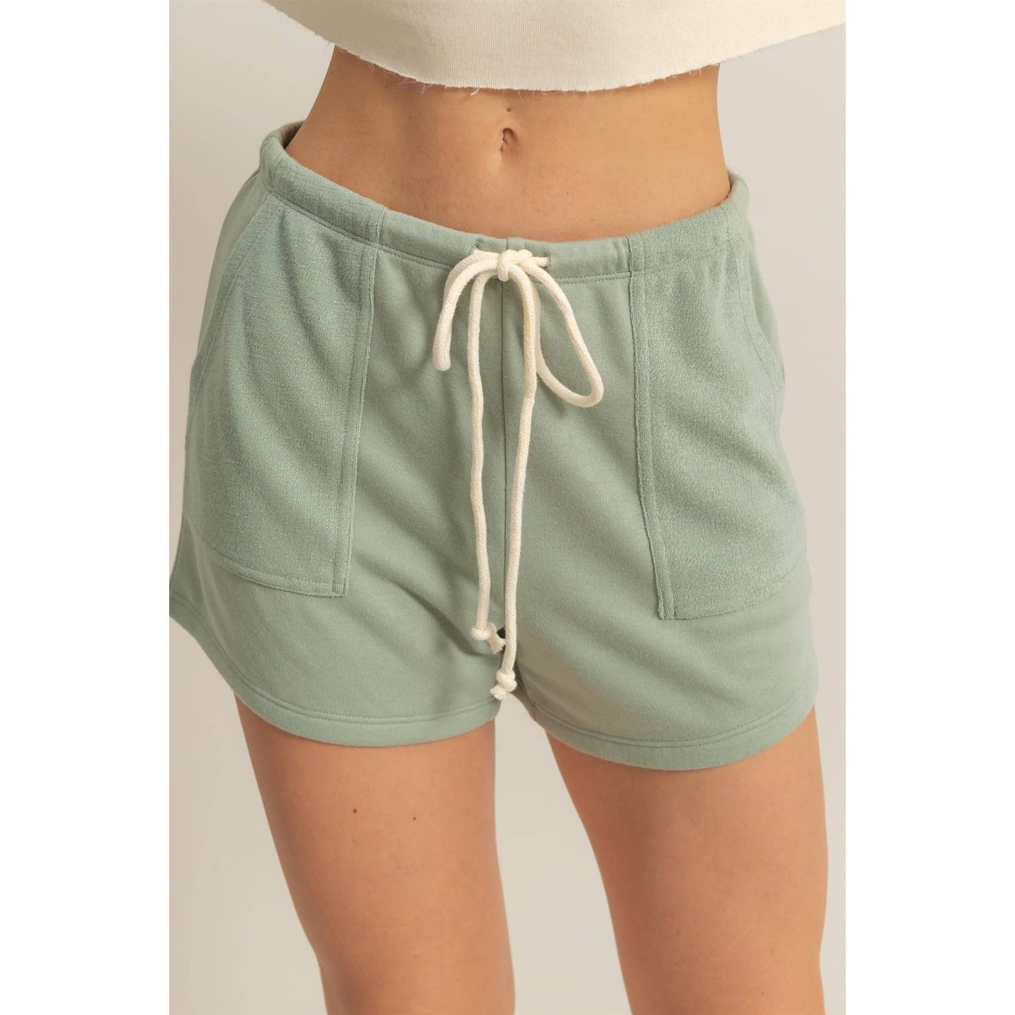 Chloe Mid-Waist Drawstring Shorts