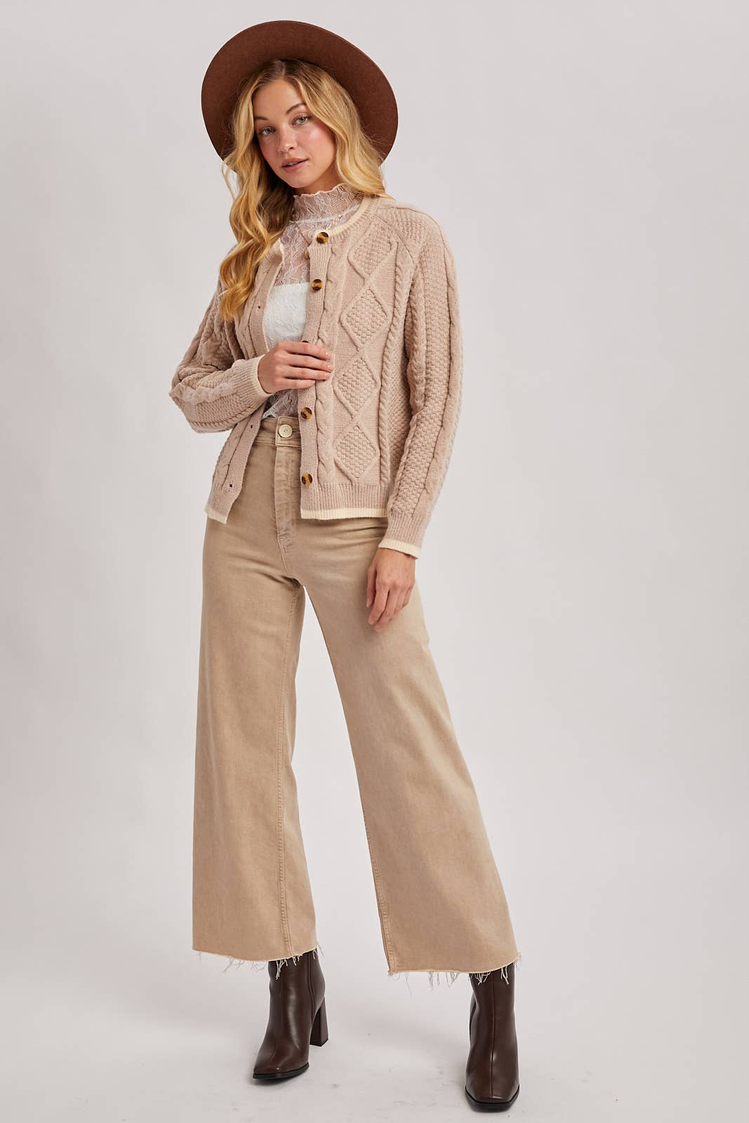 Aubrey Cable-Knit Cardigan
