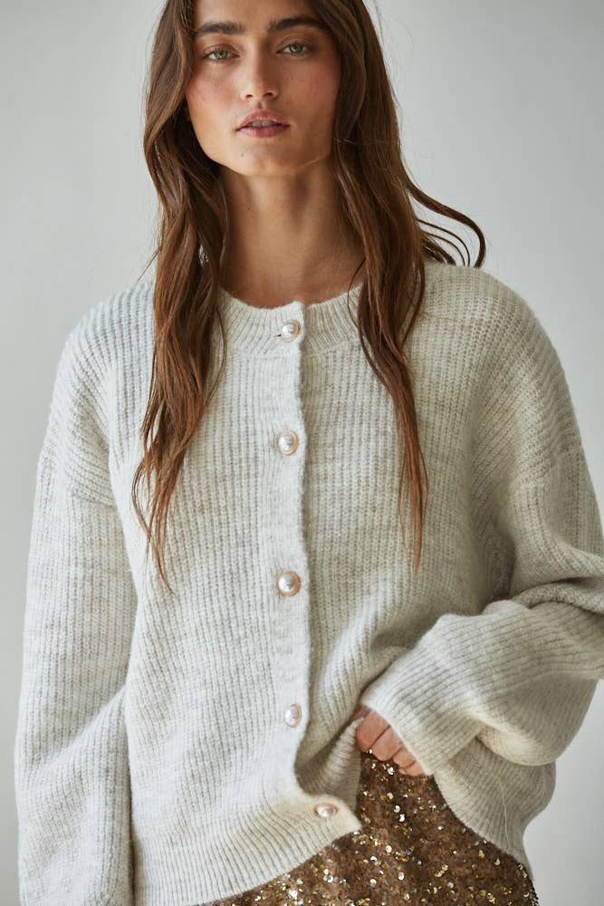 Chloe Knit Sweater Button Down Cardigan