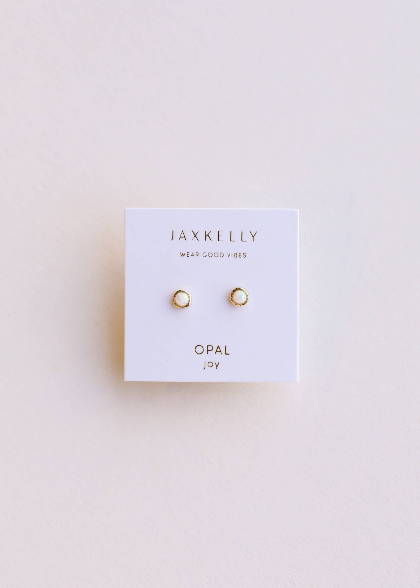Simple Stud - White Opal