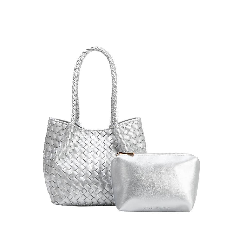 Anahi Silver Top Handle Bag