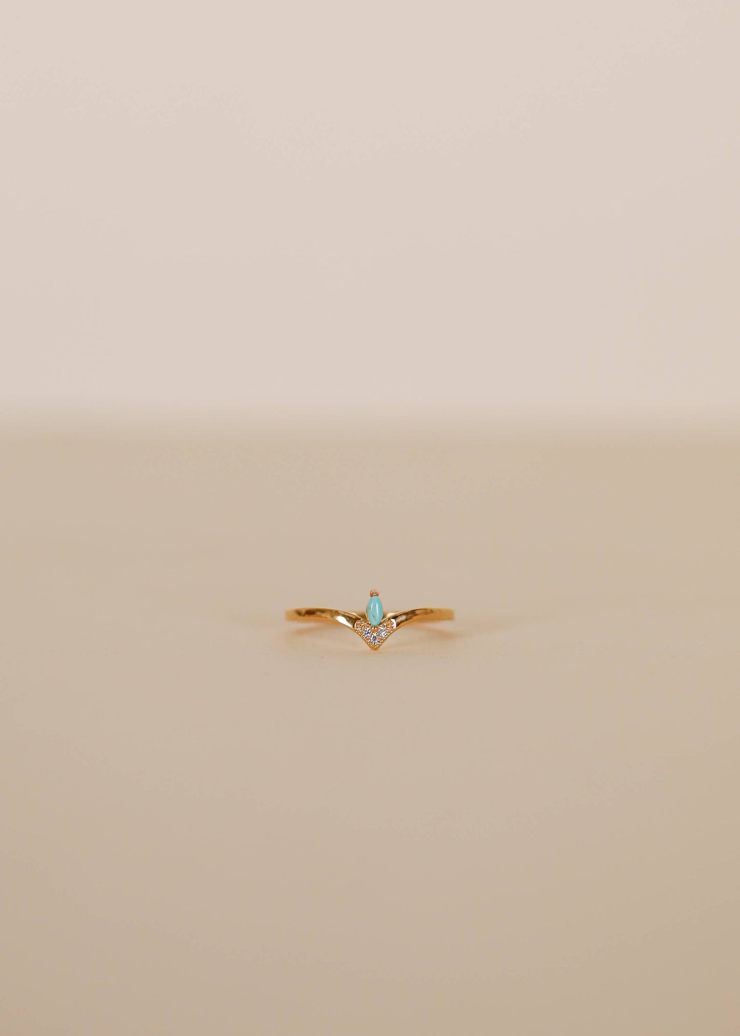 Floating Gemstone - Turquoise & CZ
