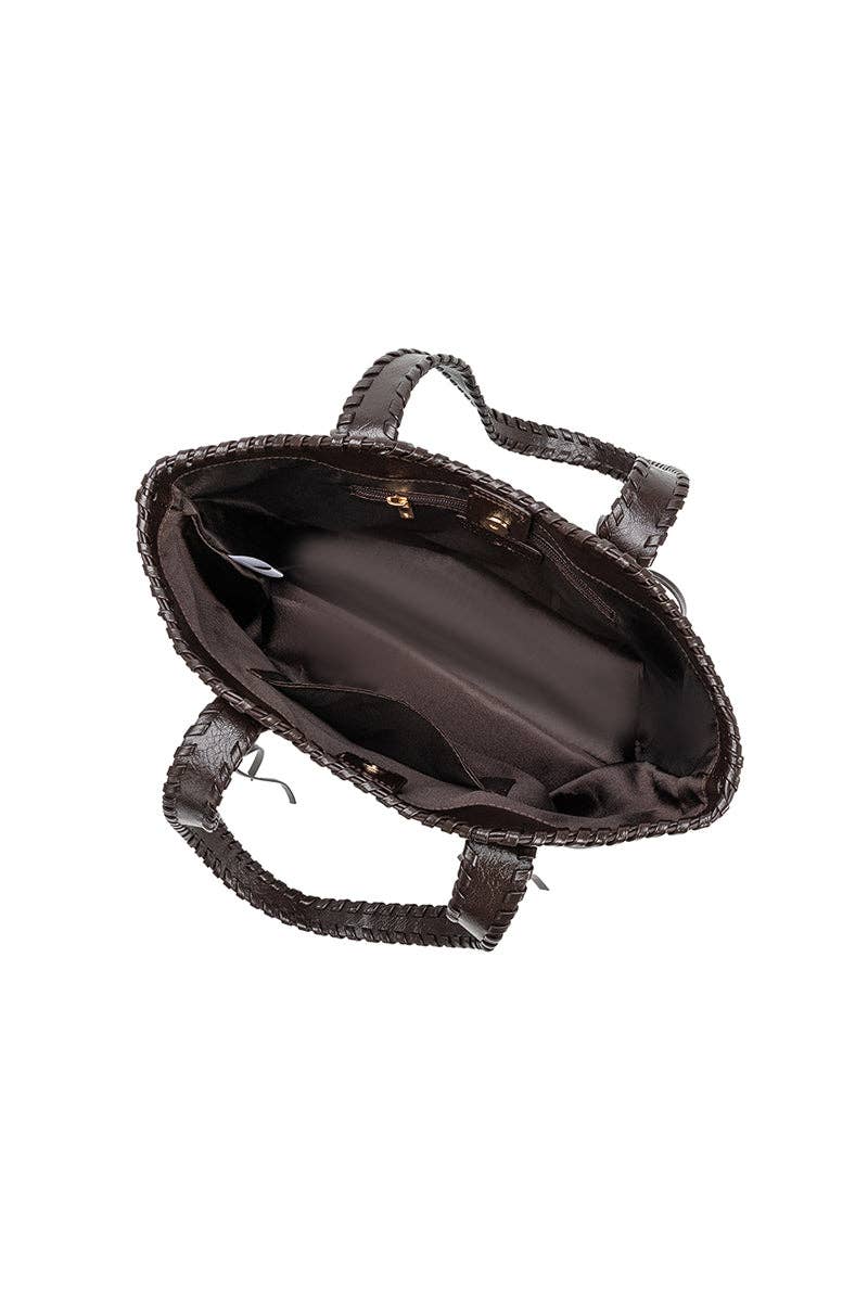 Phoebe Espresso Recycled Vegan Shoulder Bag