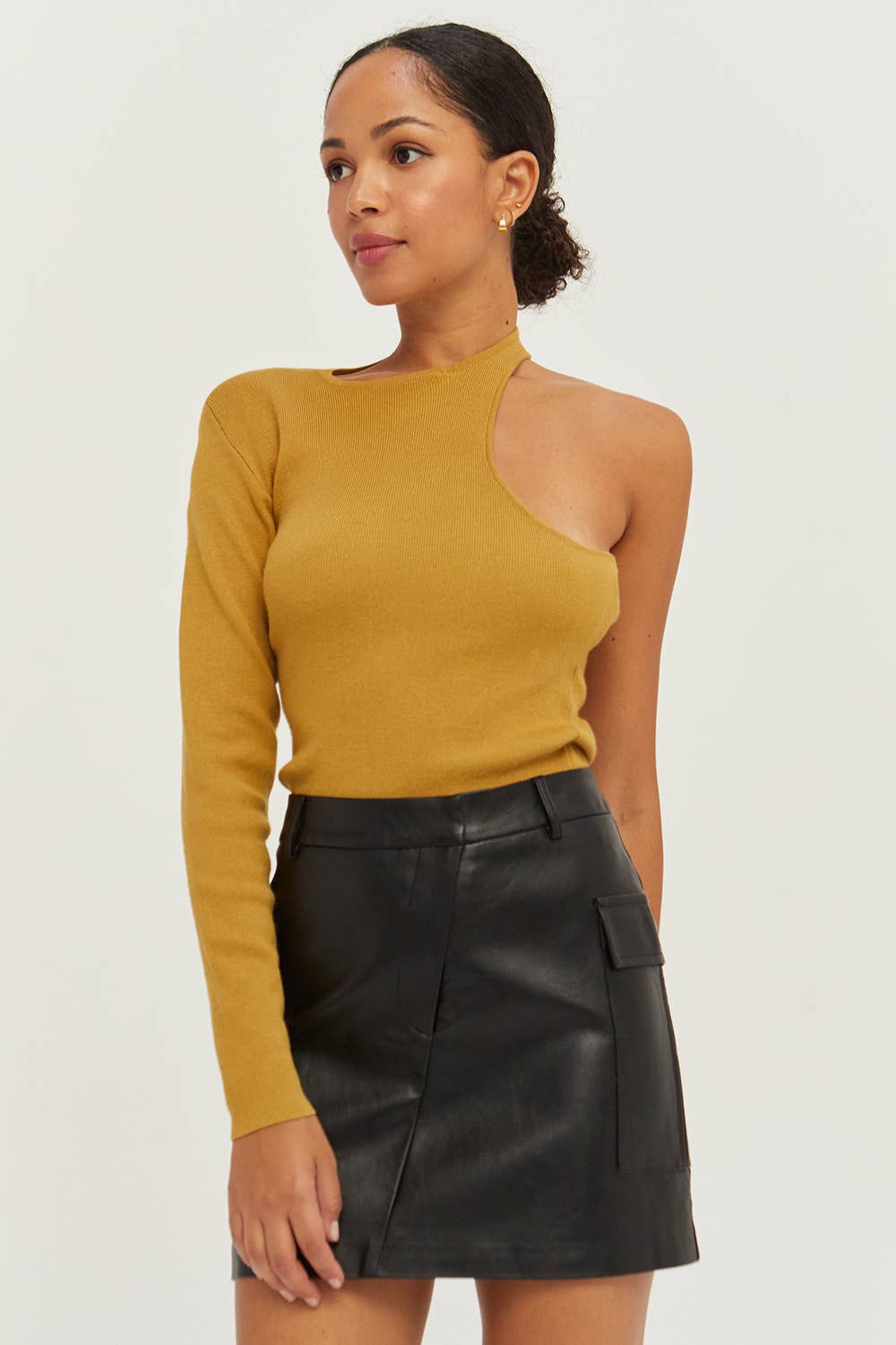 Stacie One Shoulder Sweater Top