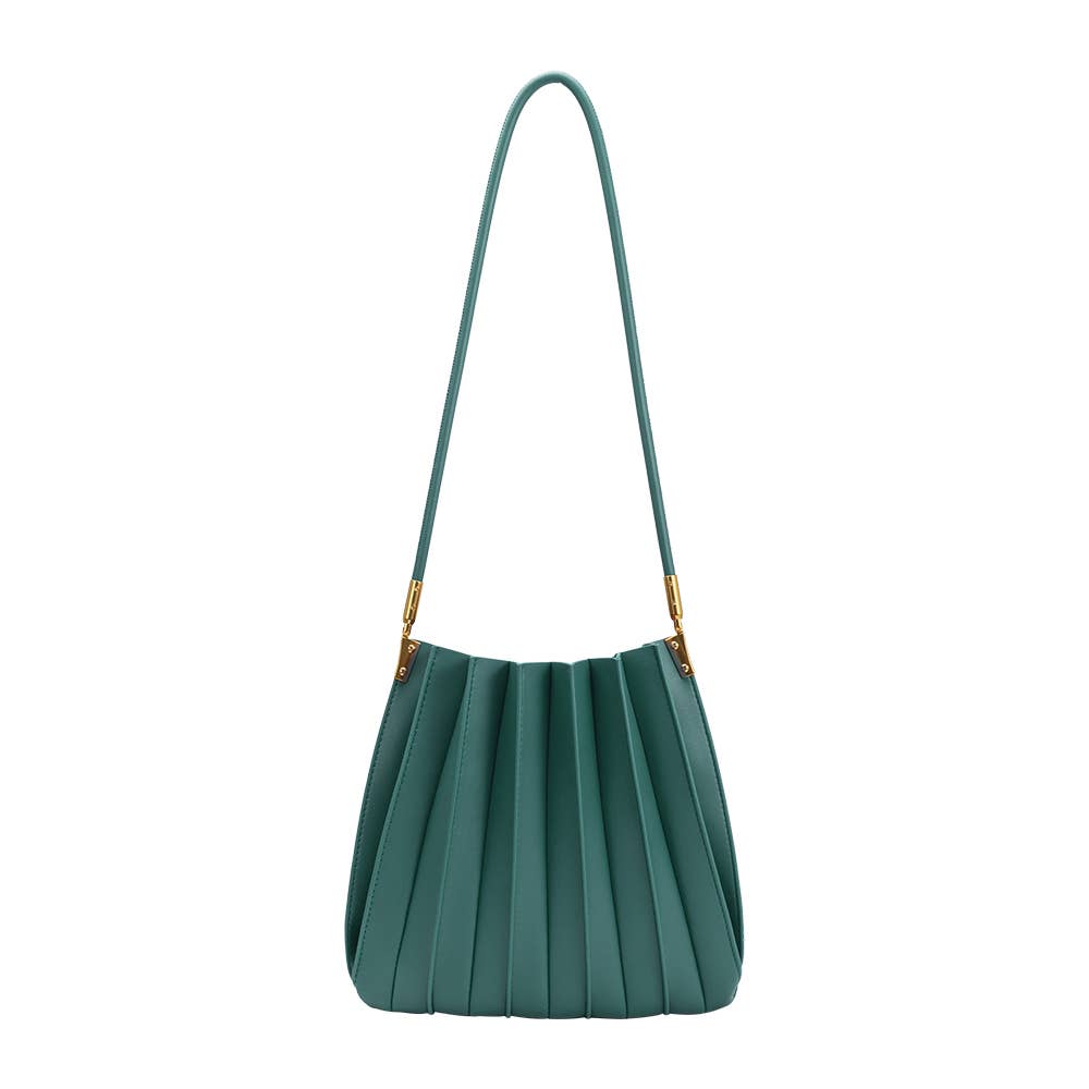 Carrie Peacock Pleated Shoulder Bag