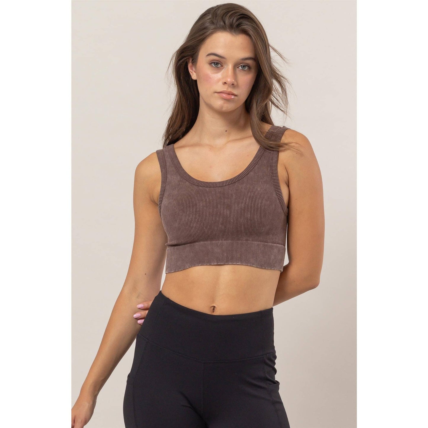 Washed Seamless Tank Crop Top