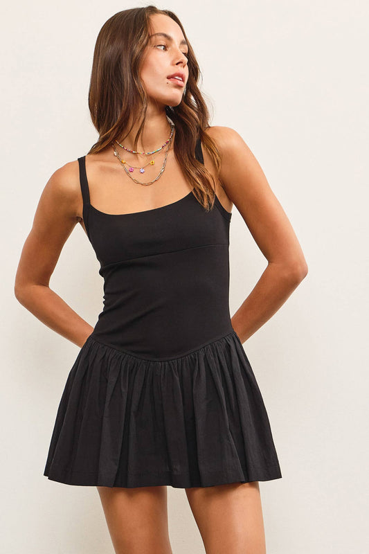Demi Basque Waist Skort Dress