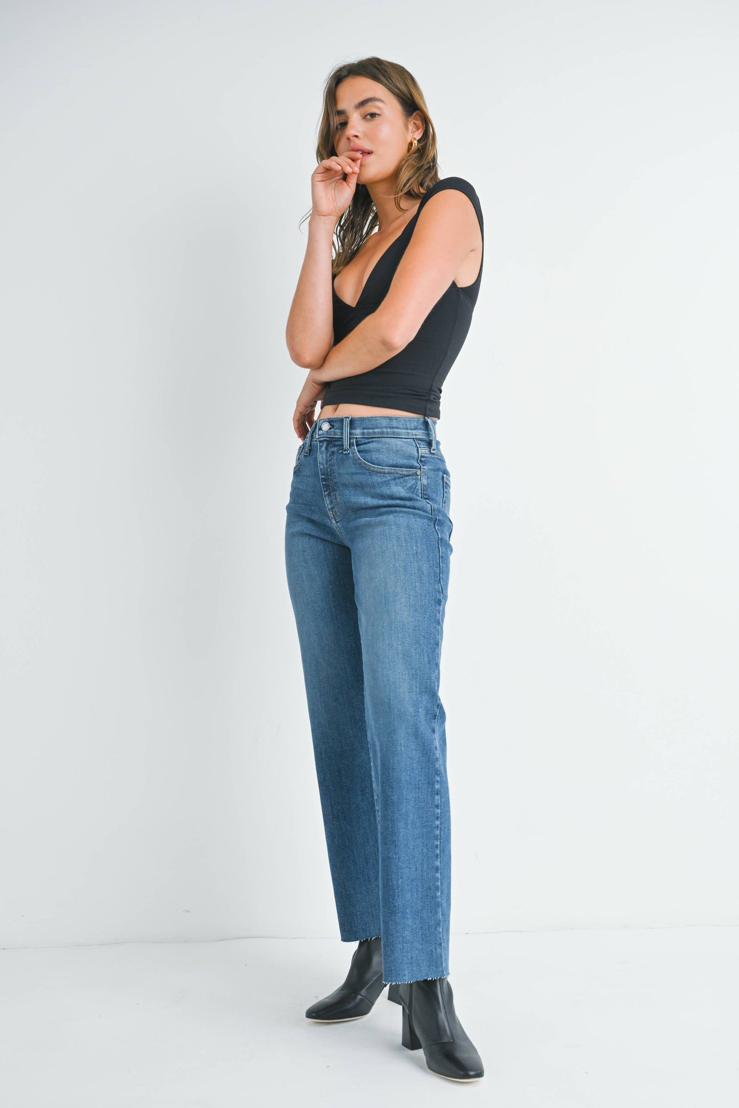 Pella Slim Palazzo Denim