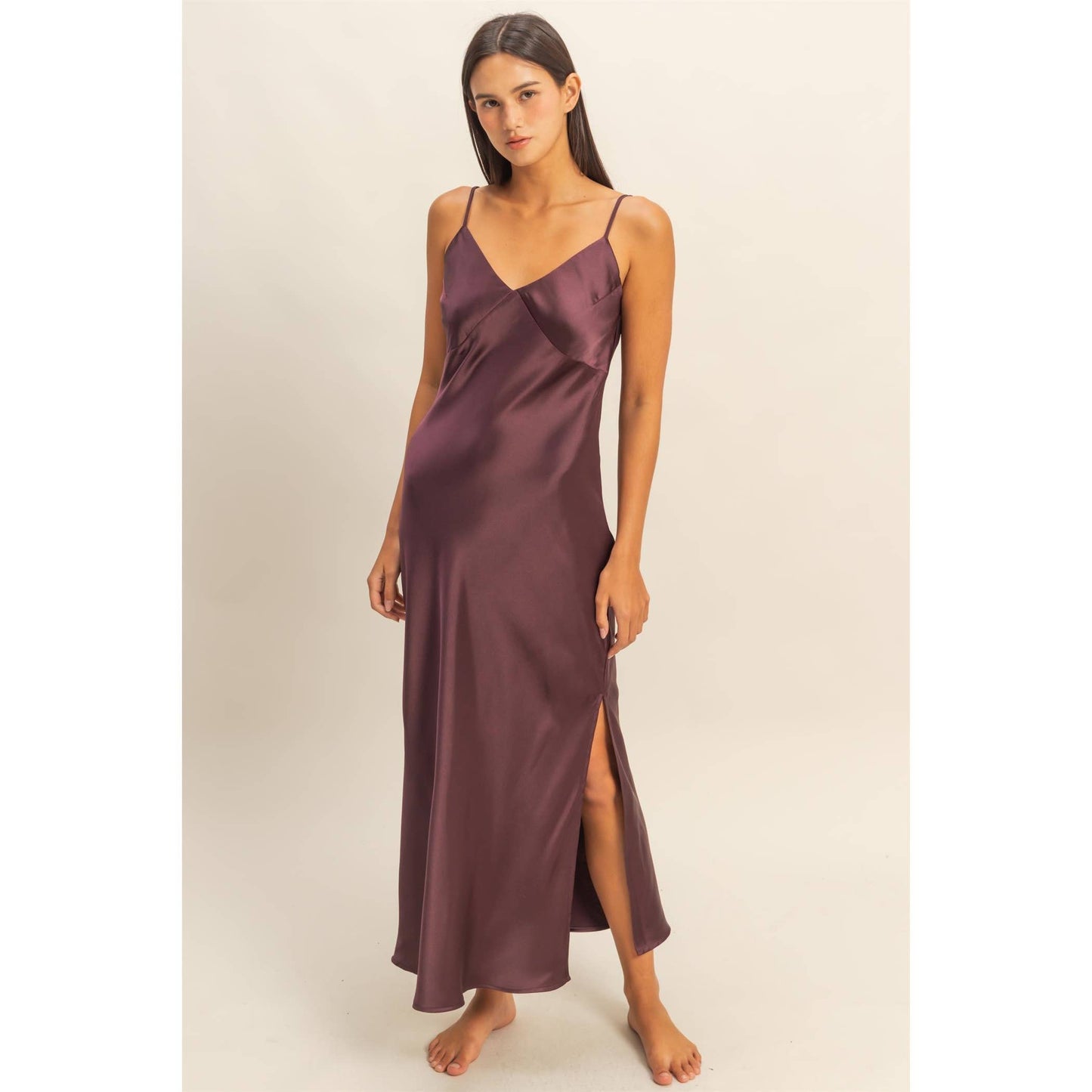 Princess Satin Midi Dress