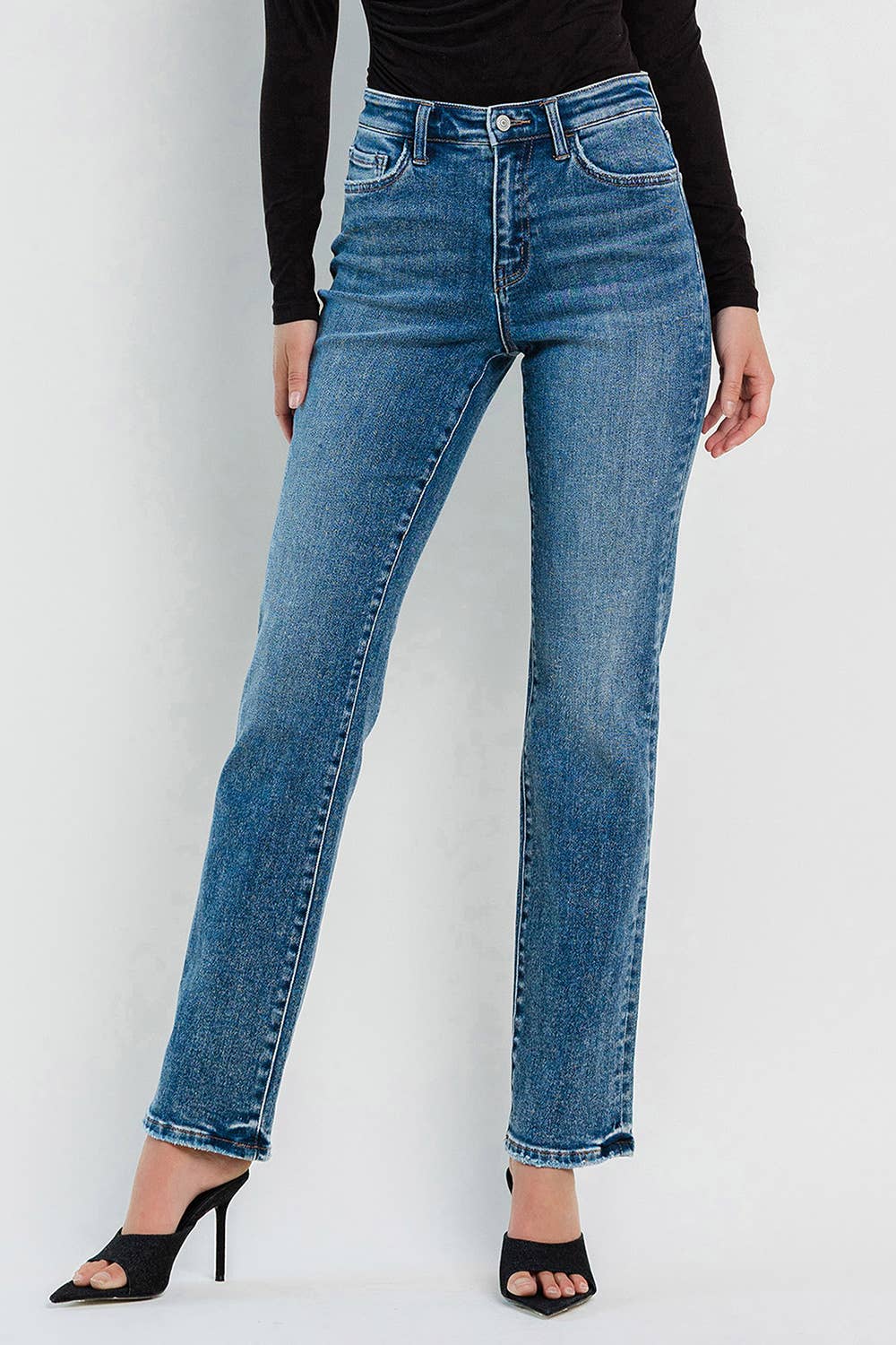 Charlie High-Rise Straight Jeans