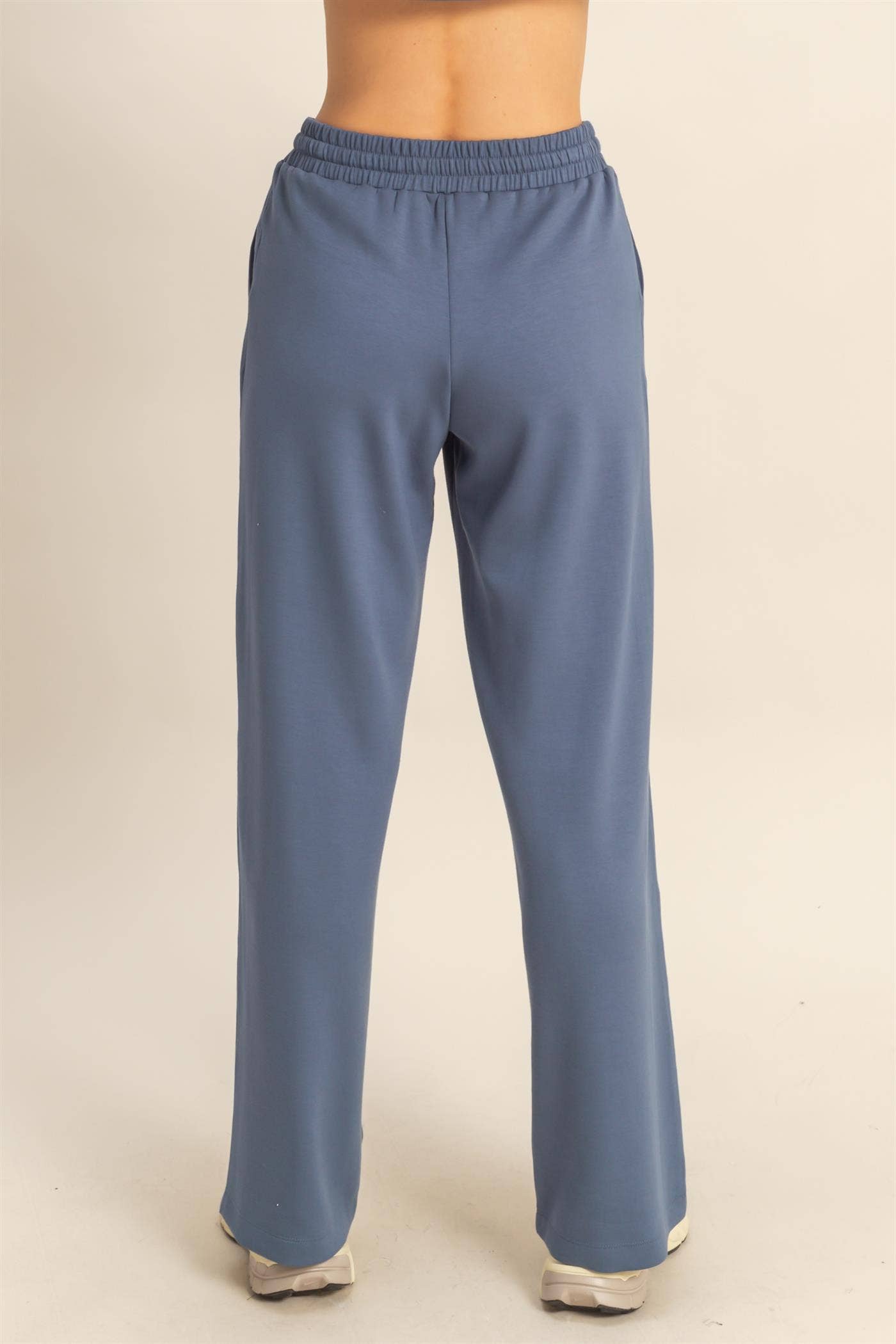 Scuba Wide-Leg Drawstring Sweatpants