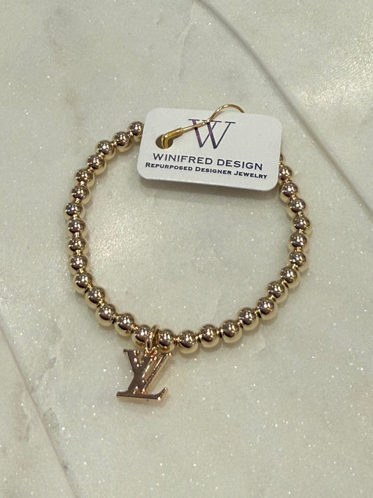 Beaded Gold LV Bracelet