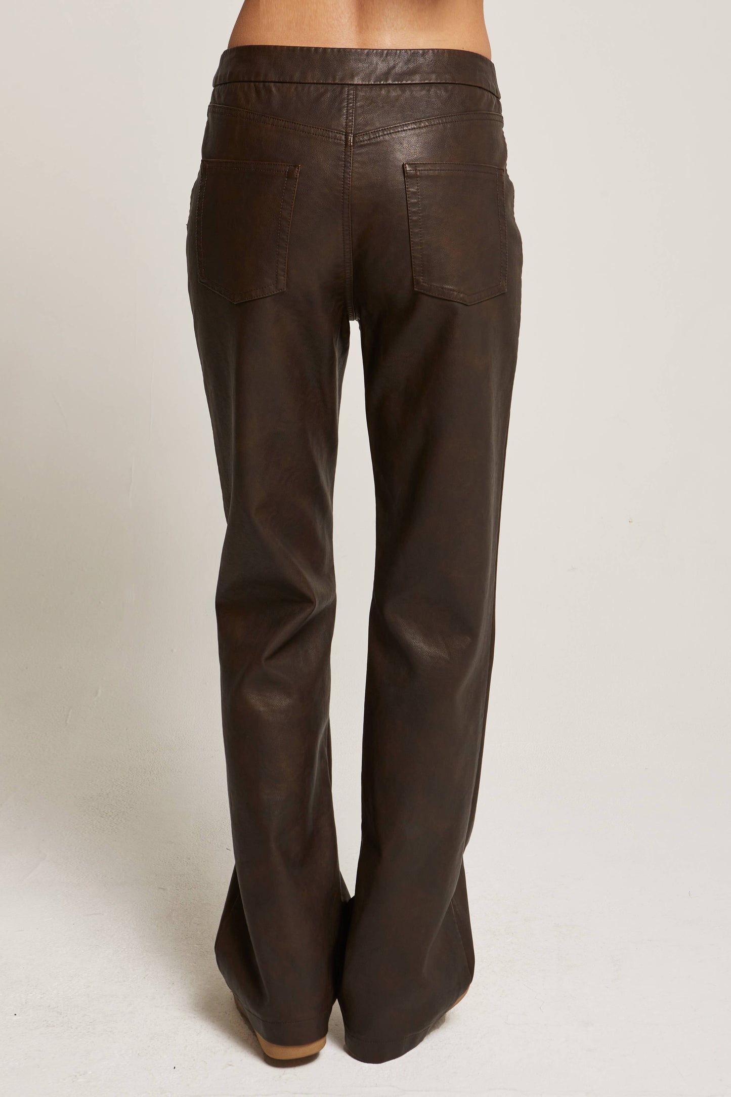 Zuri Distressed Vegan Leather Pants