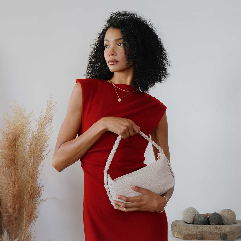 Alma Ivory Top Handle Bag