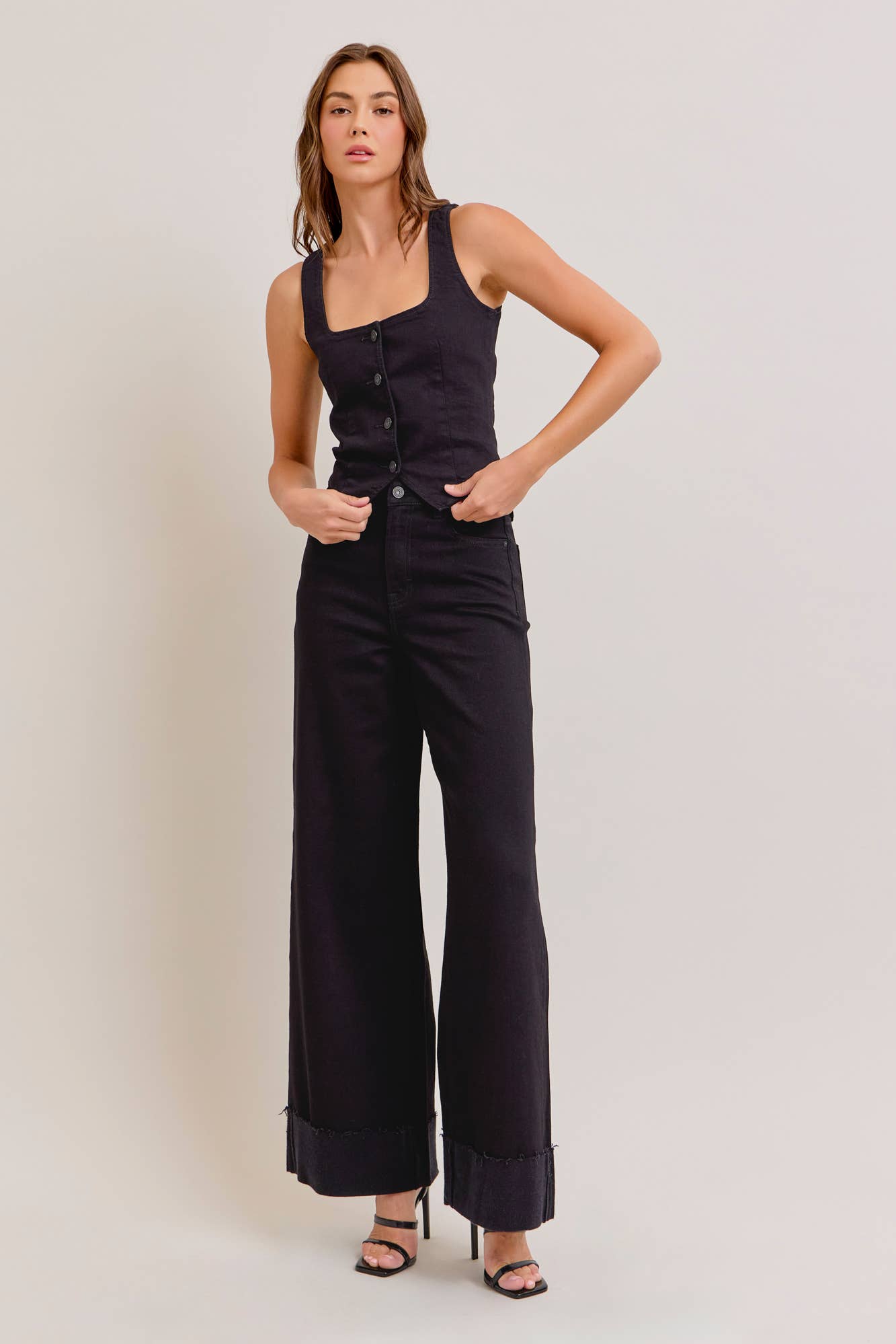 Rebel Black Wash Vest