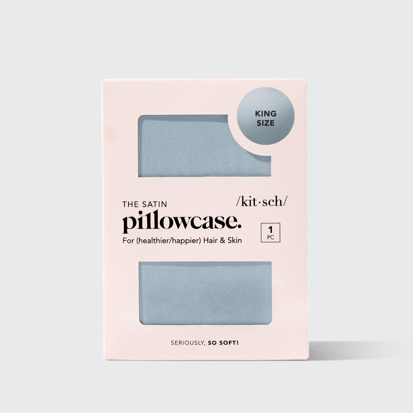 Satin Pillowcase - Haze Blue - King