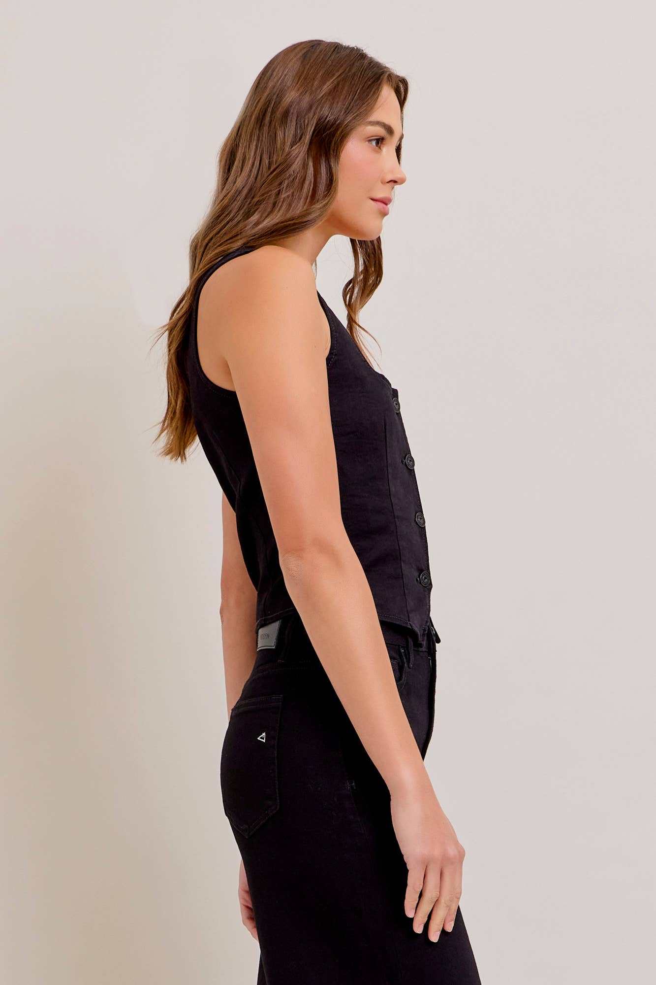 Rebel Black Wash Vest