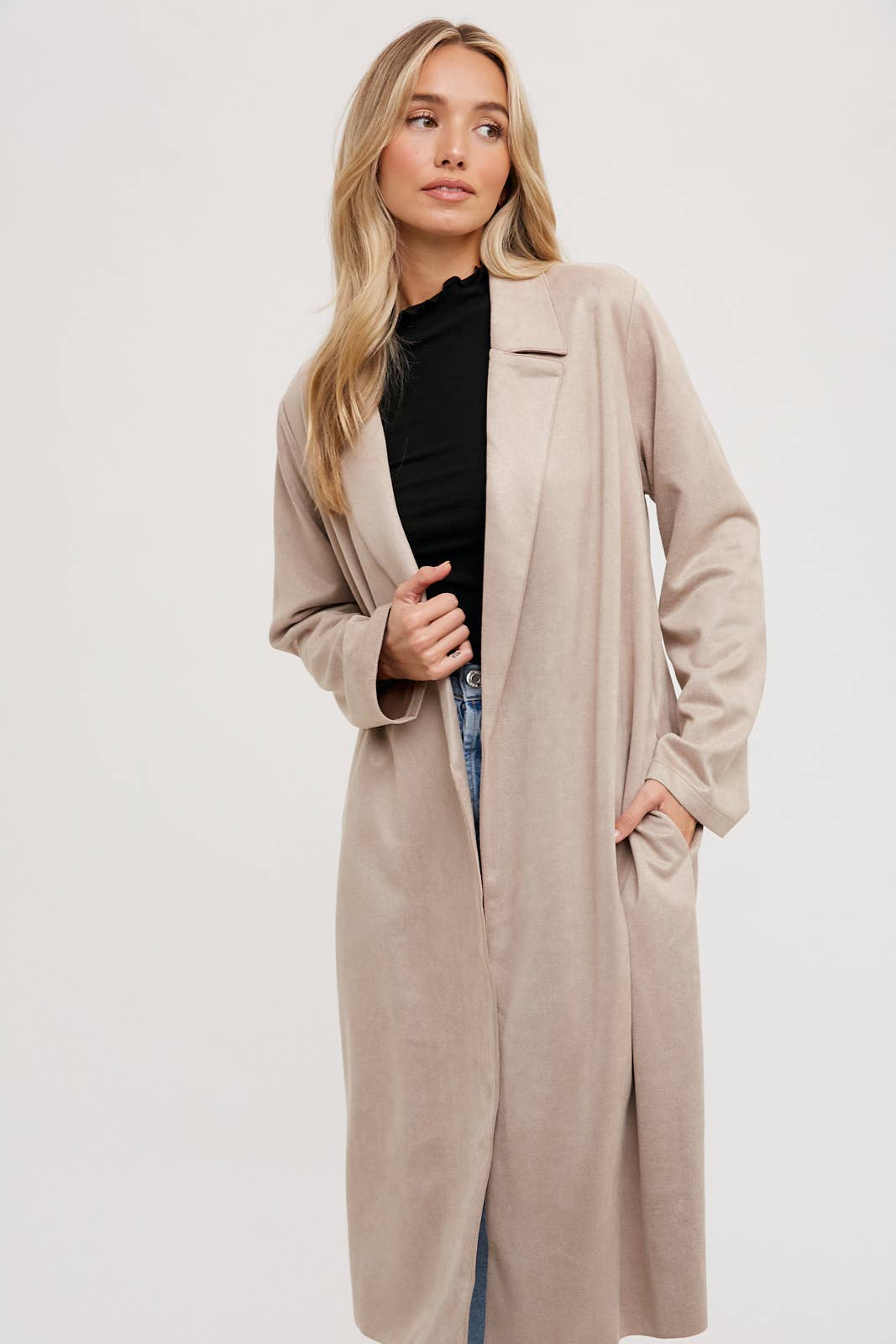 Brittney Faux Suede Coat
