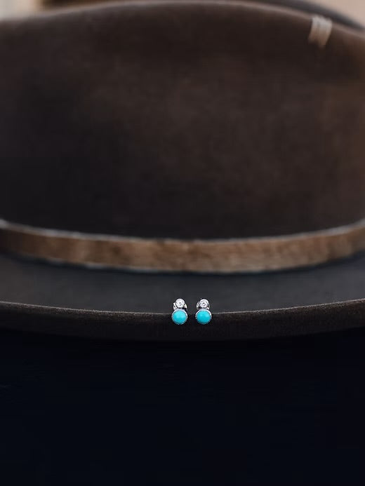 Diamond + Turquoise Earrings