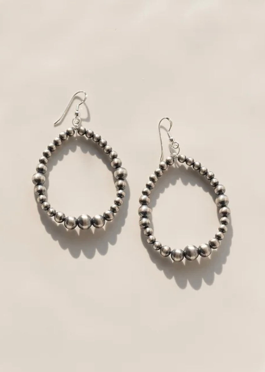 Navajo Pearl Hoop Earrings