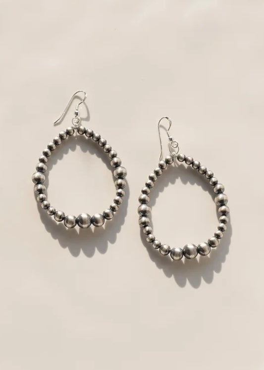 Navajo Pearl Hoop Earrings