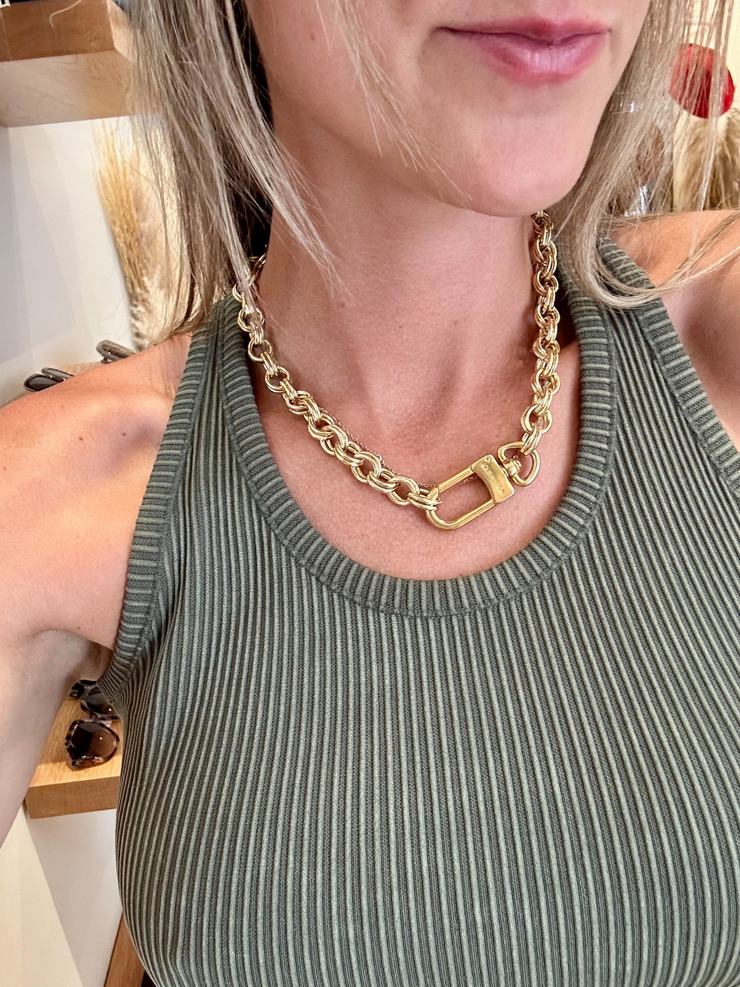 LV Gold Chunky Necklace
