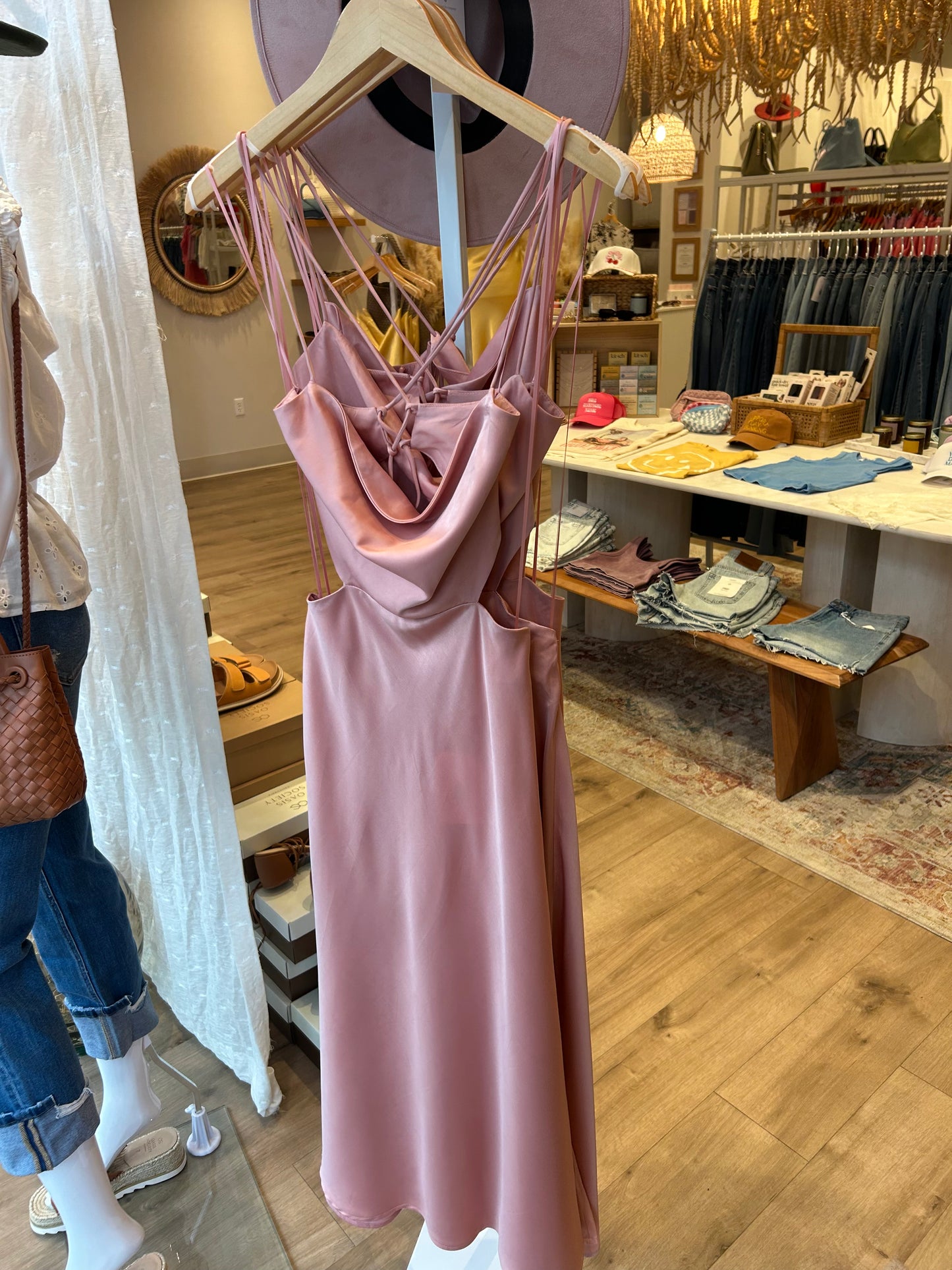 Champagne Pink Silk Dress