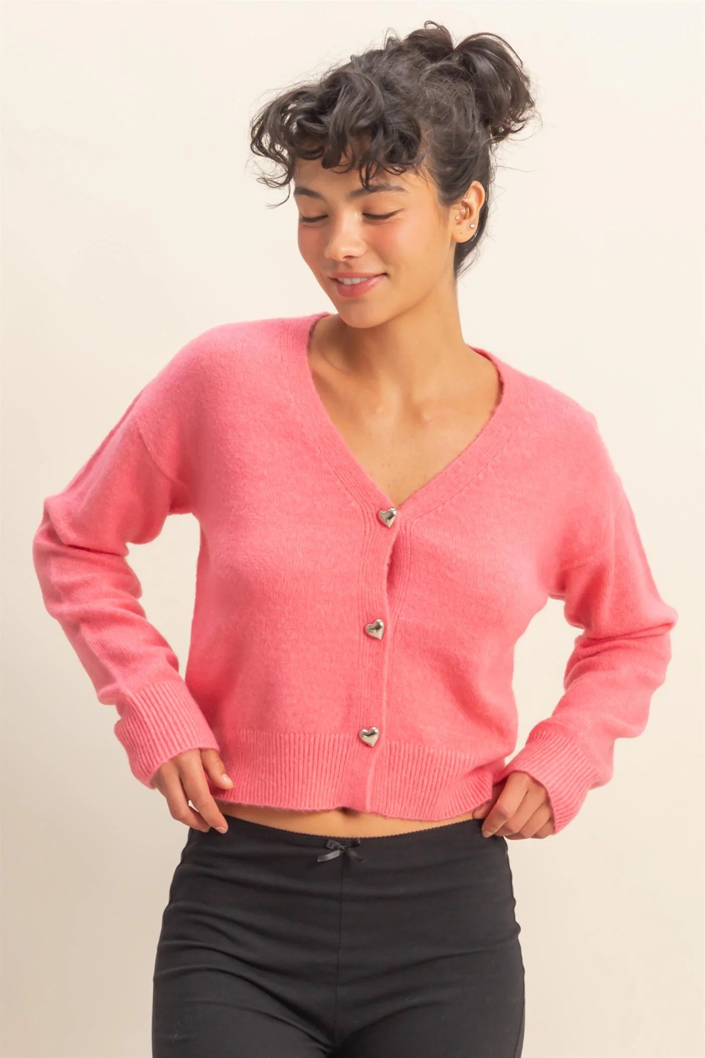 Heart Button Cardigan