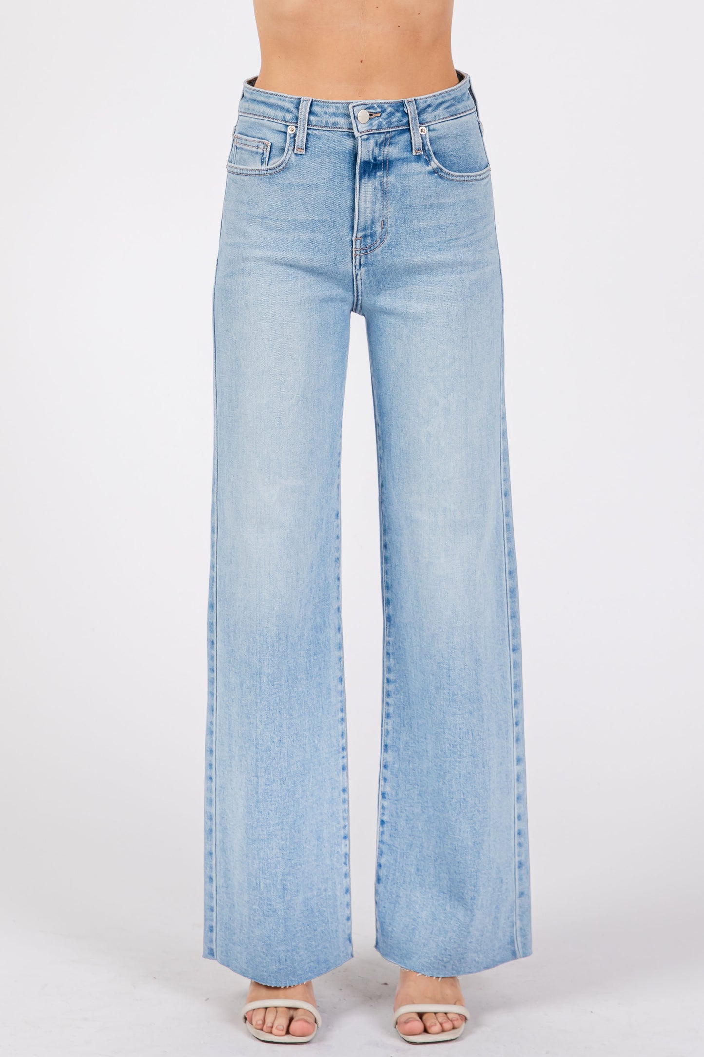 Paola A-Line Scissor Hem Denim - L.T.J.