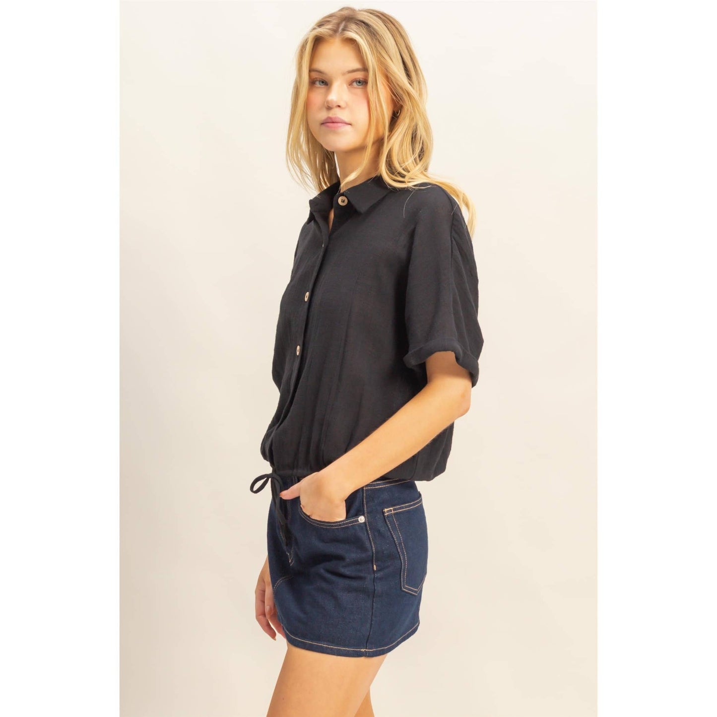 Bailey Drawstring Hem Shirt