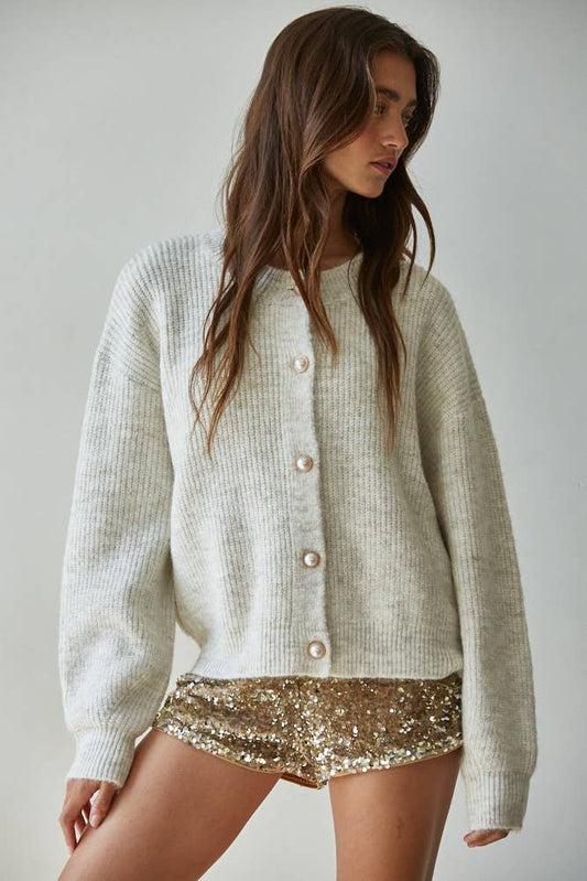 Chloe Knit Sweater Button Down Cardigan