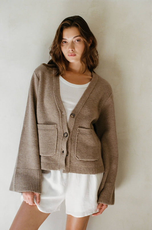 Ava Cashmere Wool Cardigan
