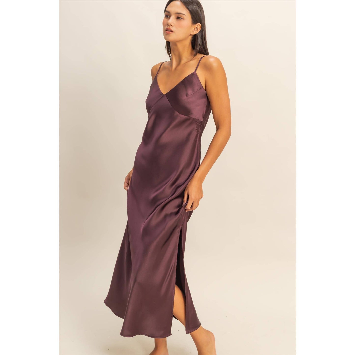 Princess Satin Midi Dress