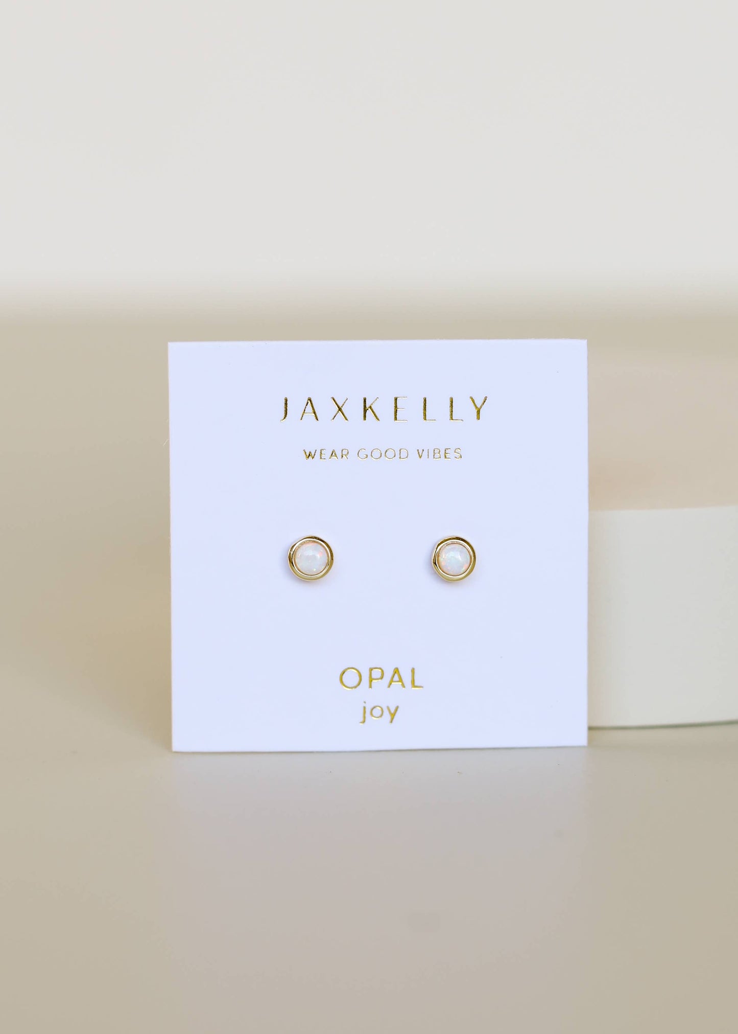 Simple Stud - White Opal
