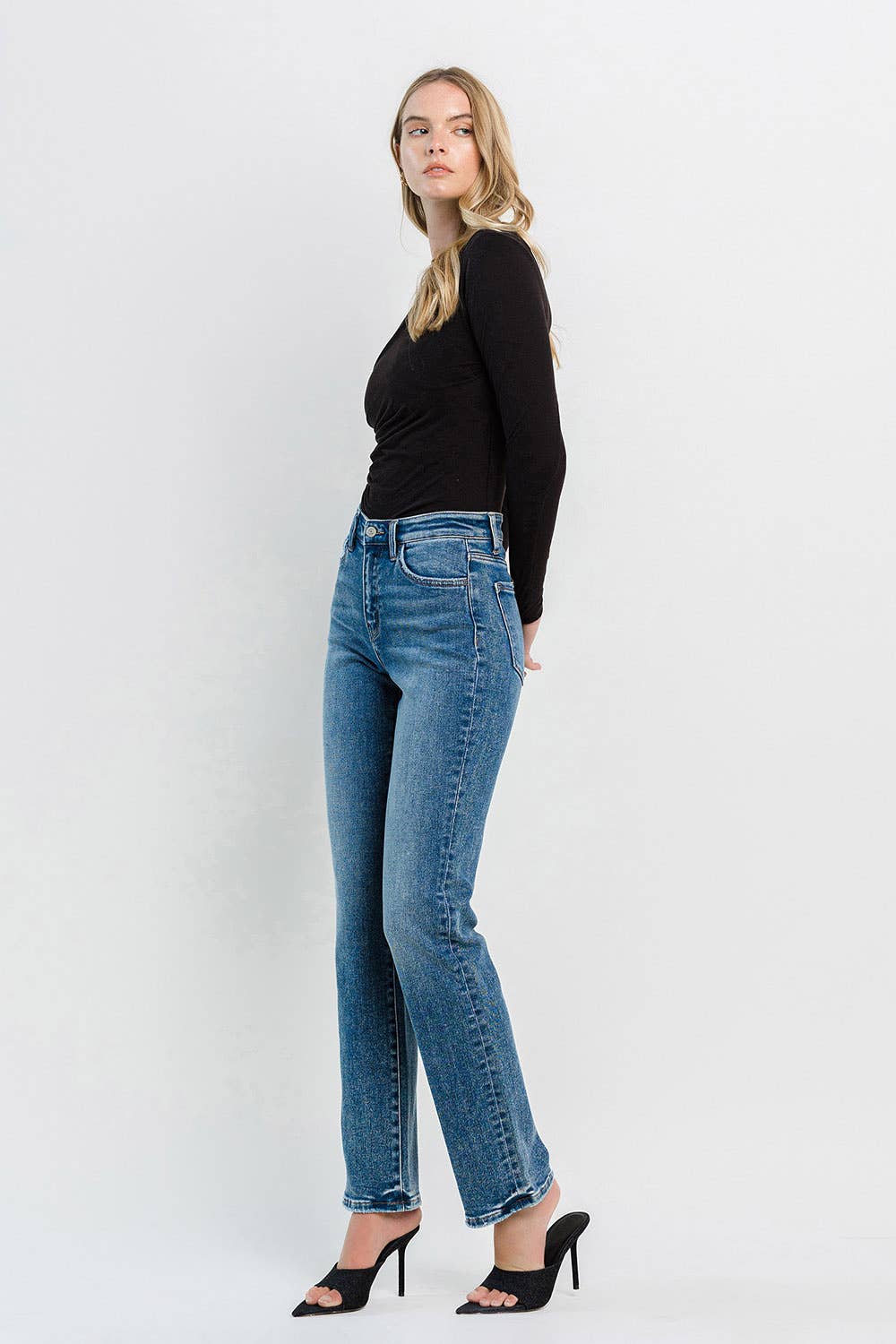 Charlie High-Rise Straight Jeans